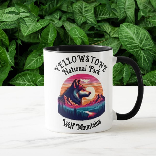 Mug Emblème majestueux du parc national de Yellowstone (Créateur téléchargé)