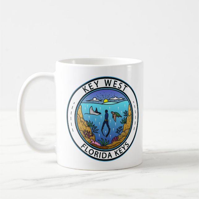 Mug Emblème rétro Key West Florida (Gauche)