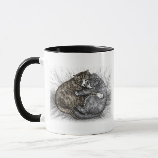 Mug Embrasser les chats qui dorment (Gauche)