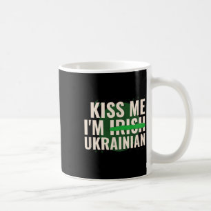 Mug Embrassez-moi, je suis Irlandais Ukrainien - Drôle