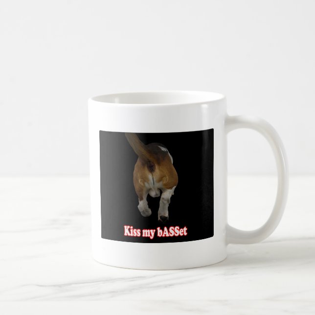 Mug Embrassez mon basset (Droite)
