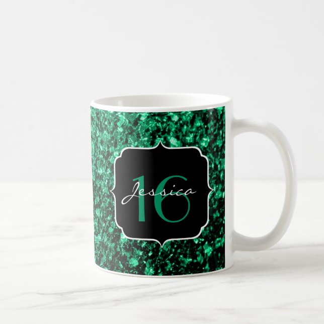 Mug Emerald Green fausse parties scintillant scintille (Droite)
