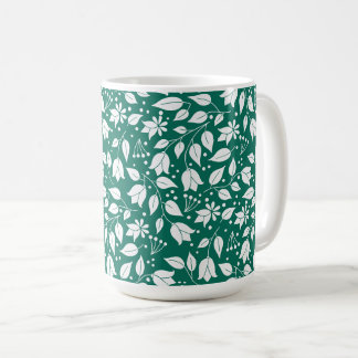 Mug Émeraude et boue florale blanche