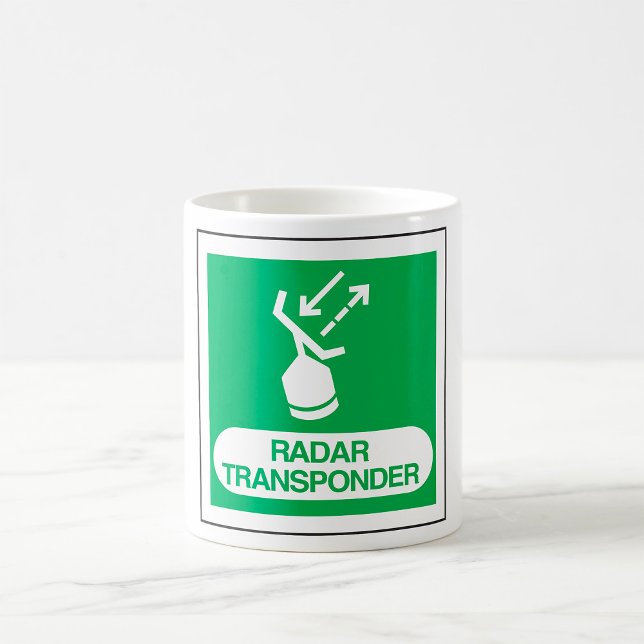 Mug Emergency Radar Transponder Safety Sign (Créateur téléchargé)