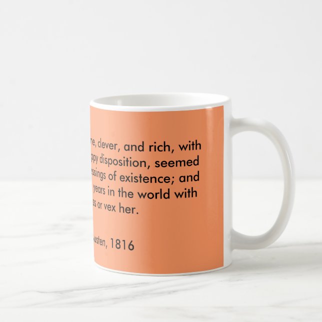 Mug Emma Woodhouse, beau, intelligent, et riche, (Droite)