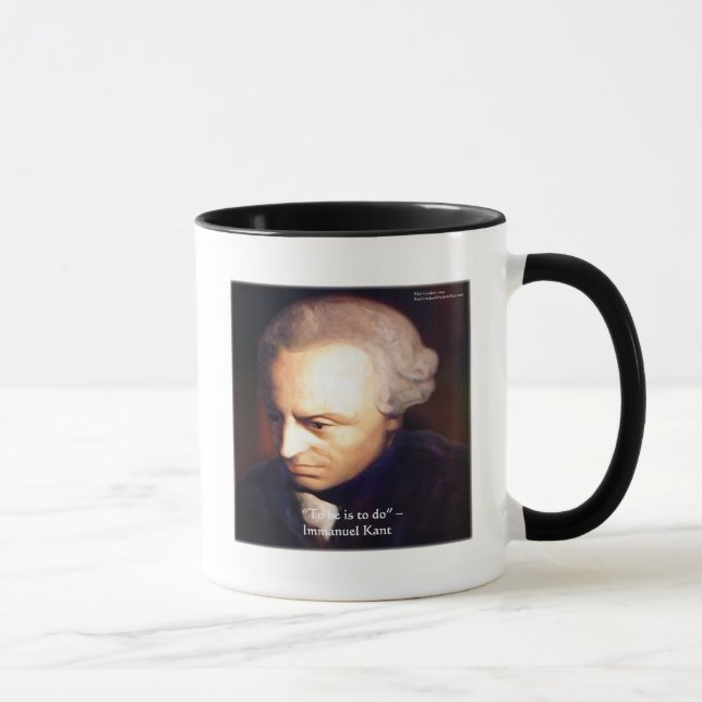 Mug Emmanuel Kant "Faire" Citation de sagesse Cadeaux  (Droite)