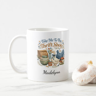 Mug Emmène-moi au magasin d'occasion Amoureux de vinta