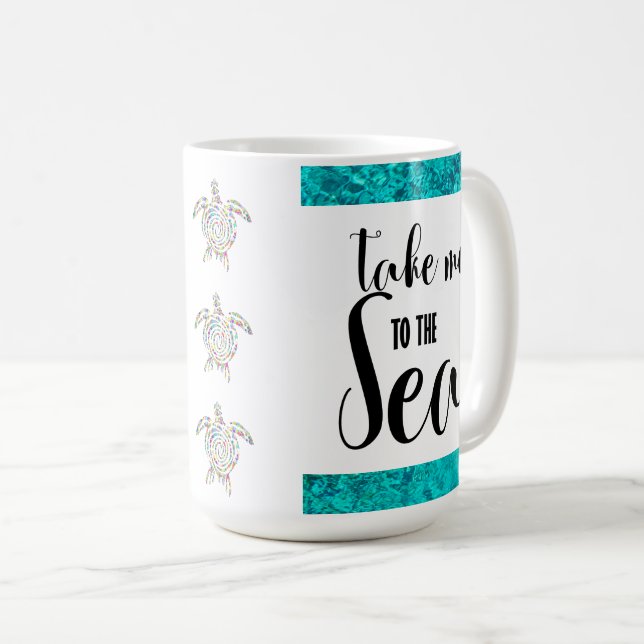 Mug Emmenez-moi à la tortue mûre de la mer (Devant droit)