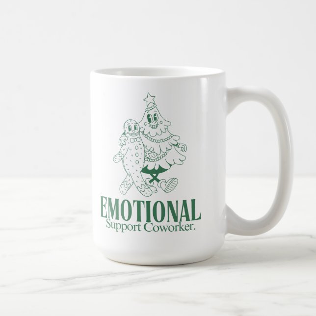 Mug Emotional Support Coworker Funny Christmas Office  (Droite)