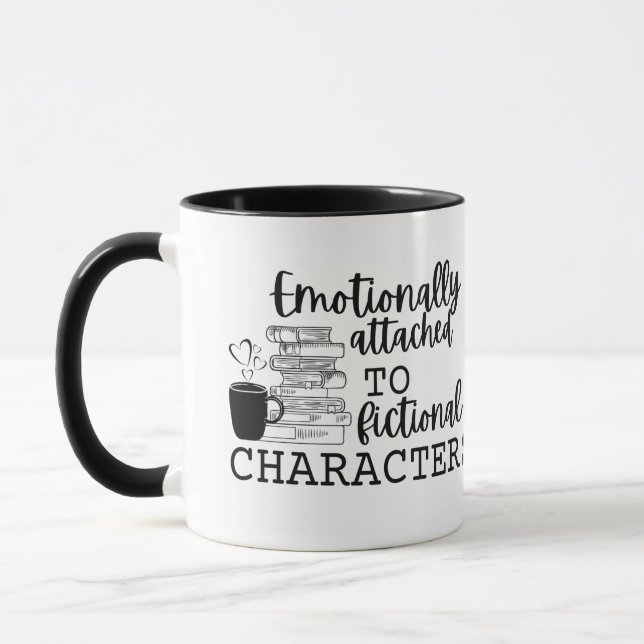 Mug "Émotionnellement attaché aux personnages de ficti (Gauche)