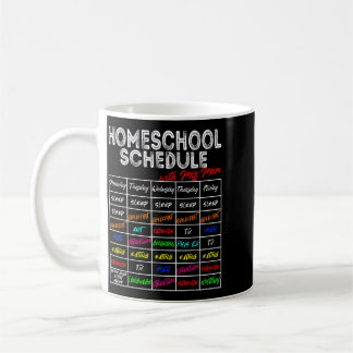 Mug Emploi du temps amusant pour l'école à la maison -