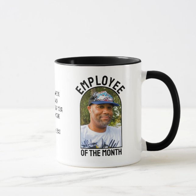 Mug EMPLOYÉ DU MOIS Photo Appréciation du collaborateu (Droite)