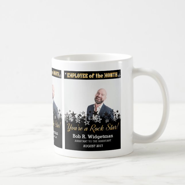 Mug Employé fait sur commande de photo de la vedette (Droite)