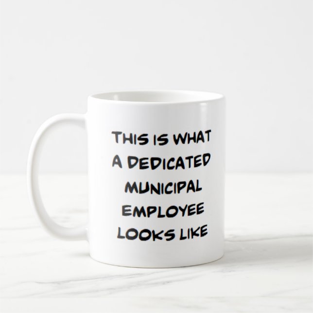 Mug employé municipal, dévoué (Gauche)