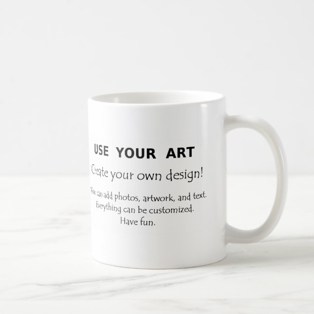 Mug Employez votre art créent vos propres conceptions (Droite)