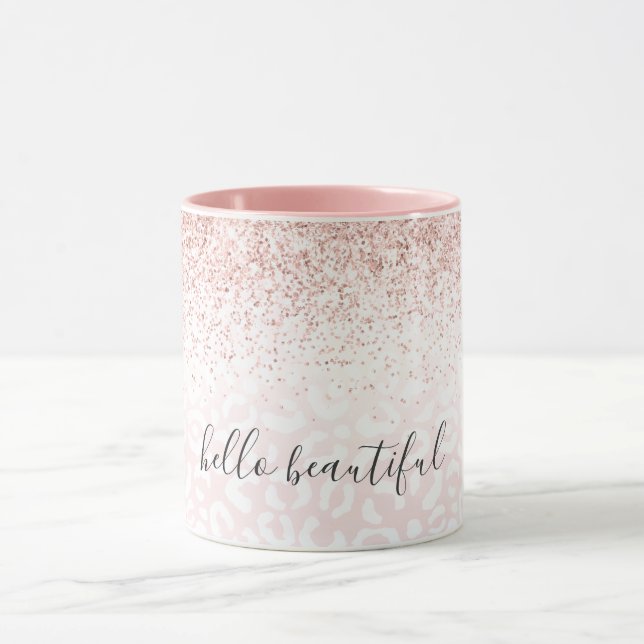 Mug Empreinte de léopard blanc éclatant Parties scinti (Centre)