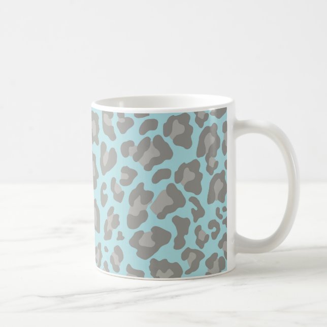 Mug Empreinte de léopard bleu et gris (Droite)