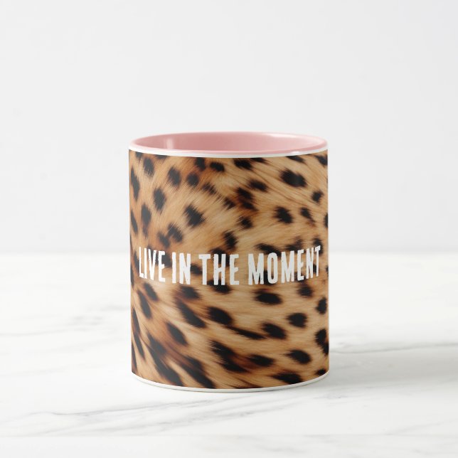 Mug Empreinte de léopard Brown de crème (Centre)