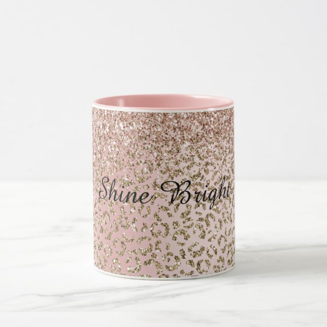 Mug Empreinte de léopard de Parties scintillant d'or R (Centre)