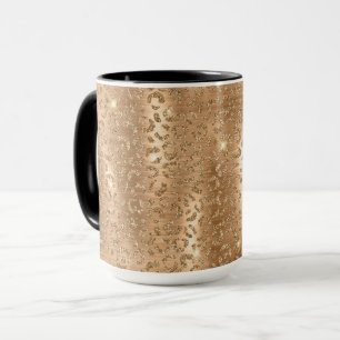 Mug Empreinte de léopard Gold Glam Parties scintillant