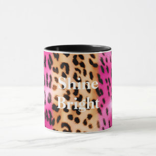 Mug Empreinte de léopard or rose