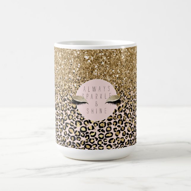 Mug Empreinte de léopard or rose Blush (Centre)