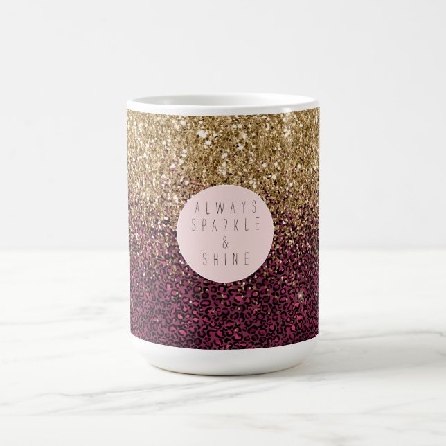 Mug Empreinte de léopard rose Glitz (Centre)