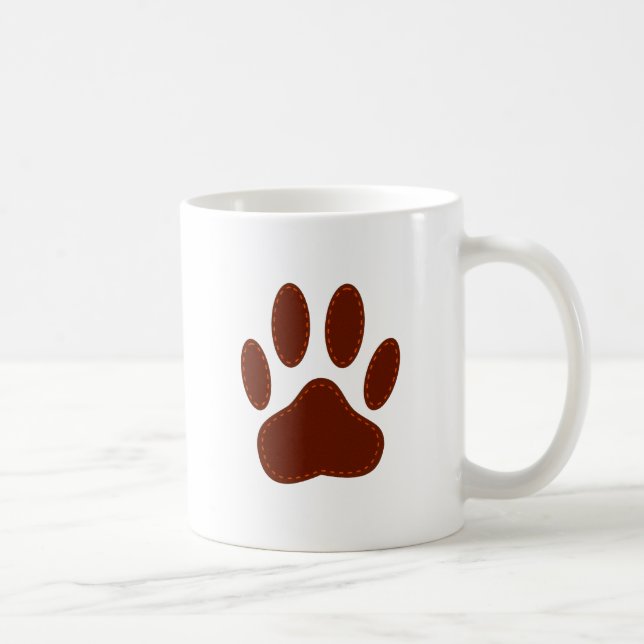 Mug Empreinte de patte de chien à pattes (Droite)