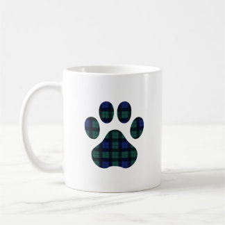 Mug Empreinte de patte de chien bleu et vert Tarta
