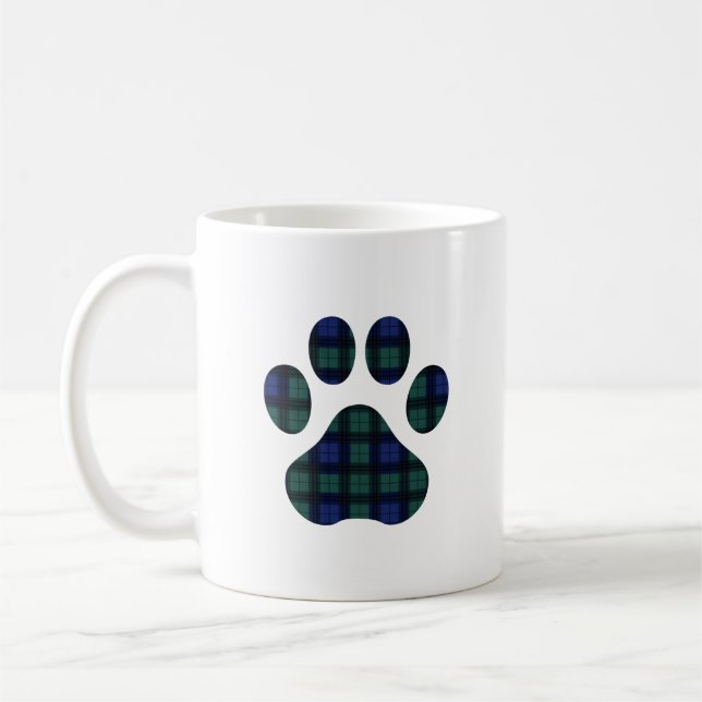 Mug Empreinte de patte de chien bleu et vert Tarta (Gauche)