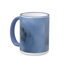 Empreinte de patte de loup gris sauvage en neige h