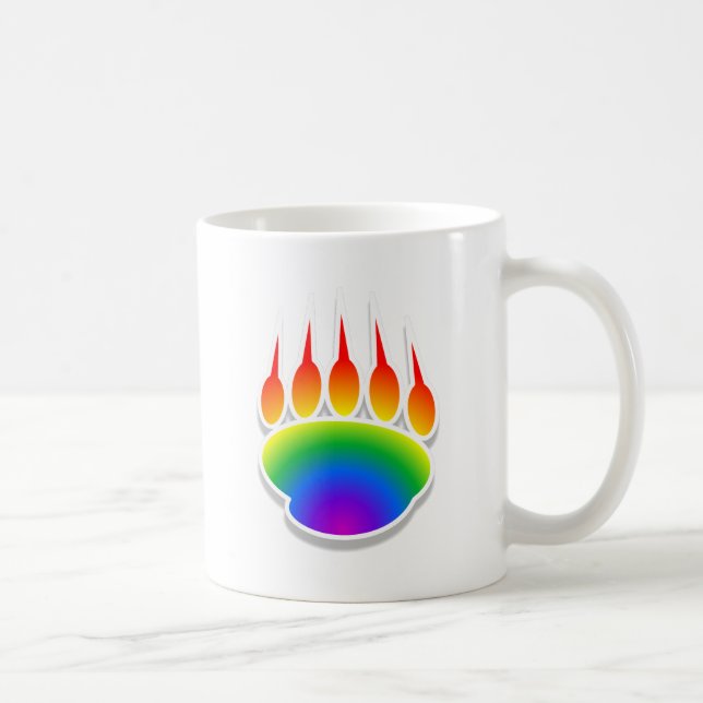 Mug Empreinte de patte de l'ours arc-en-ciel (Droite)