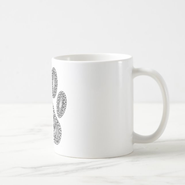 Mug Empreinte de patte d'encre Abstrait (Droite)
