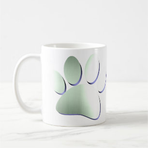 Mug Empreinte de patte en métal brossé