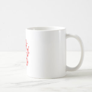Mug Empreinte de patte rose aux coeurs