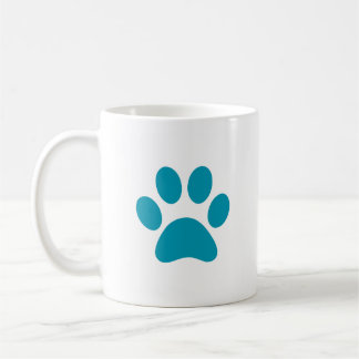 Mug "Empreinte de patte turquoise"
