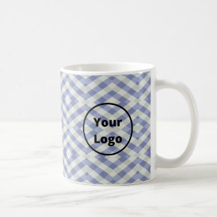 Mug Empreinte géométrique bleue et blanche