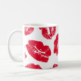 Mug Empreinte Kiss Lèvres rouges : Vintage sans fil