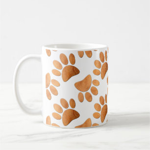 Mug Empreinte rustique de chien de bois