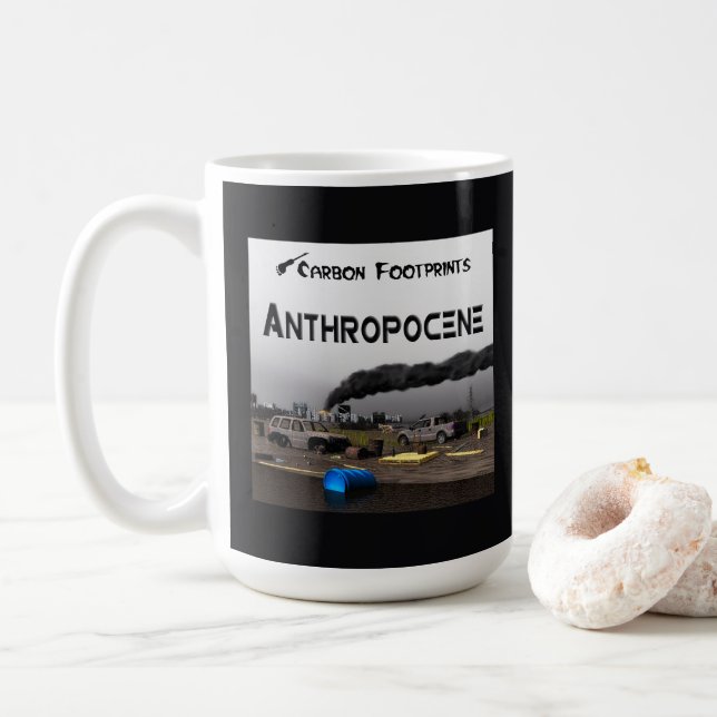 Mug Empreintes Carbone - Anthropocène (Avec donut)
