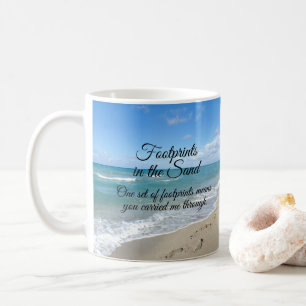 Mug Empreintes dans le Sable Inspirational Christian