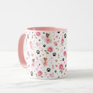 Mug Empreintes de fées & Roses   Cadeau pour maman de 