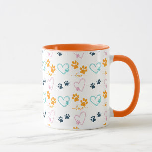 Mug Empreintes de pattes Amateur de chien mignon