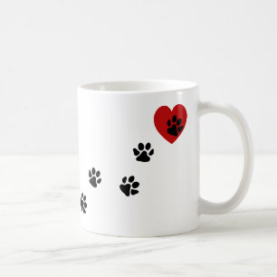 Mug Empreintes de pattes dans mon coeur