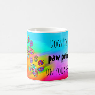 Mug Empreintes de pattes de congé de chiens sur votre
