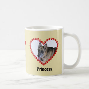 Mug Empreintes de pattes faits sur commande de nom et