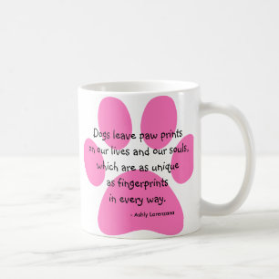 Mug Empreintes de pattes personnalisés de congé de