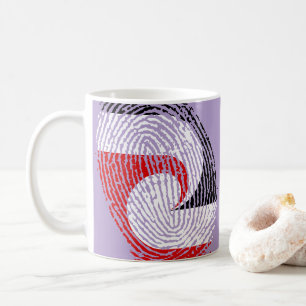 Mug empreintes digitales du drapeau maori