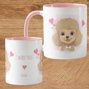 Mug en aquarelle pour la Saint-Valentin avec nom p