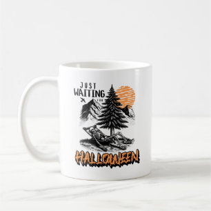 Mug En Attendant Juste Halloween Squelette Détendez-Vo